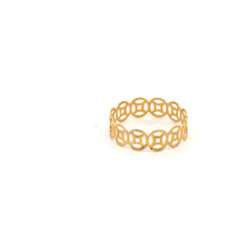 Load image into Gallery viewer, 18K Gold Ring Coin Good Luck Fortune 0.63 grams Size 7.5 - Rafant