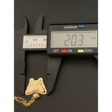 Load image into Gallery viewer, 18K Gold Necklace Rolo Chain 19.5" Butterfly Pendant 2.90 grams