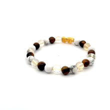 Load image into Gallery viewer, 18K Gold Dragon Pixiu Piyao Lucky Charm Bracelet Zodiac Signs Gemini Gemstones 6mm - Rafant