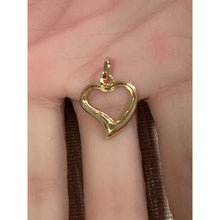 Load image into Gallery viewer, 18K Gold Pendant Open Heart 0.66grams
