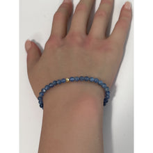 Load image into Gallery viewer, Natural Kyanite Gemstones Mini 4mm 18K Gold Charm Bead - Rafant