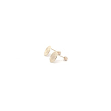 Load image into Gallery viewer, 14K Gold Stud Earrings Saint Guadalupe Religious Screw Back Type Very Tiny