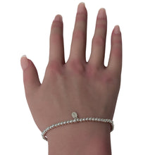 Load image into Gallery viewer, 925 Sterling Silver Beaded Stretch Stacking Bracelet - Rafant