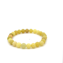 Load image into Gallery viewer, 18K Gold Money Ball Lucky Bracelet Gemstones Lemon Jade 6mm - Rafant