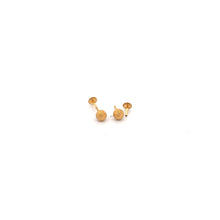 Load image into Gallery viewer, 18K Gold Earrings Screw Type Ball Matte Textured - Rafant