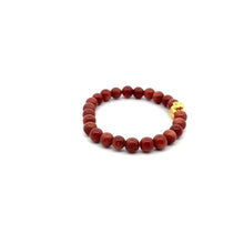 Load image into Gallery viewer, 18K Gold Money Bag Lucky Charm Bracelet Gemstones Goldstone 6mm - Rafant