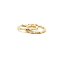 Load image into Gallery viewer, 18K Gold Earrings Hoops Small Textured 1.14 grams - Rafant