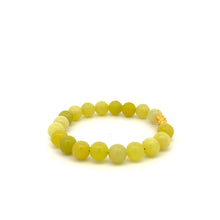 Load image into Gallery viewer, 18K Gold Dragon Pixiu Piyao Lucky Charm Beads Bracelet Gemstones Lemon Jade 8mm - Rafant