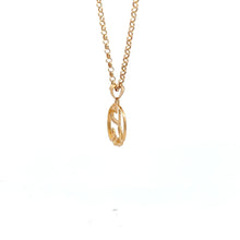 Load image into Gallery viewer, 18K Gold Necklace Chain 17.75" Rolo Pendant Charm Love Heart Circle - Rafant