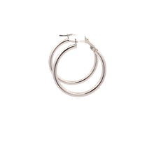 Load image into Gallery viewer, 18K White Gold Earrings Hoops 1.29 grams