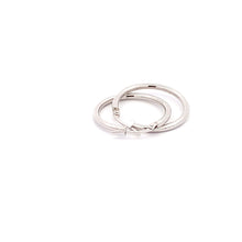 Load image into Gallery viewer, 18K White Gold Earrings Hoops 1.29 grams