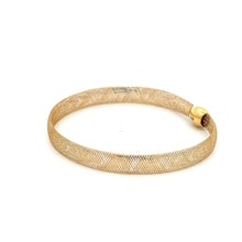 Load image into Gallery viewer, 18K Gold Bracelet Mesh Soft Bangle Size 6 Flexible - Rafant