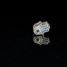 Load image into Gallery viewer, 925 Sterling Silver Charm Bead Hand of Fatima Hamsa For Charm Bracelet Necklace - Rafant