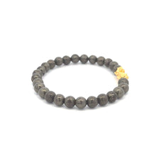 Load image into Gallery viewer, 24K Gold Piyao Pixiu Lucky Charm Bracelet Gemstones Pyrite 6mm - Rafant