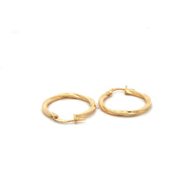 Load image into Gallery viewer, 18K Gold Earrings Spiral Hoops