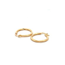 Load image into Gallery viewer, 18K Gold Earrings Spiral Hoops