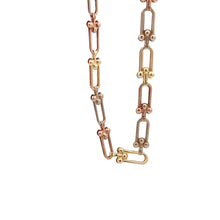 Load image into Gallery viewer, 18K Gold Bracelet U link Tricolor 7.5 inches 2.93 grams - Rafant