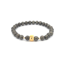 Load image into Gallery viewer, 18K Gold Money Bag Lucky Charm Beads Bracelet Gemstones Pyrite 6mm - Rafant