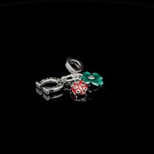 Load image into Gallery viewer, 925 Sterling Silver Charm Bead Insect Beetle Horseshoe Flower For Charm Bracelet Necklace - Rafant