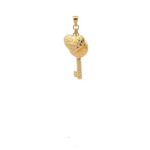 Load image into Gallery viewer, 18K Gold Pendant Charm Heart Key 1.13 grams - Rafant