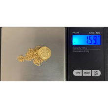 Load image into Gallery viewer, 18K Gold Necklace Chain 18 Inches with Dragon Pendant 1.40 grams - Rafant