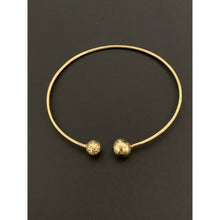 Load image into Gallery viewer, 18K Gold Bracelet Bangle Balls Oval 2.88 grams Size 6.5 inches