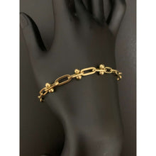 Load image into Gallery viewer, 18K Gold Bracelet Chain Link Paperclip 7.5 inches 3.81 grams