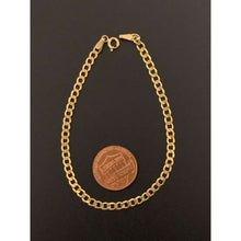 Load image into Gallery viewer, 18K Gold Bracelet Chain Curb 7.5 inches 2.08 grams