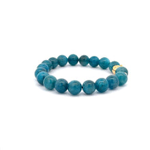 Load image into Gallery viewer, 18K Gold Money Bag Lucky Charm Beads Bracelet Gemstones Apatite 8mm - Rafant