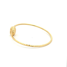 Load image into Gallery viewer, 18K Gold Bracelet Flexible Bangle Heart 3.60 grams Small S 6 - Rafant
