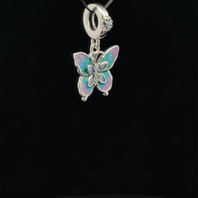 Load image into Gallery viewer, 925 Sterling Silver Charm Bead Butterfly For Charm Bracelet Necklace - Rafant