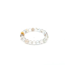 Load image into Gallery viewer, 18K Gold Money Bag Lucky Charm Bracelet Gemstones Topaz April Birthstones 6mm - Rafant