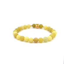 Load image into Gallery viewer, 18K Gold Money Bag Lucky Charm Beads Bracelet Gemstones Natural Lemon Jade 6mm - Rafant