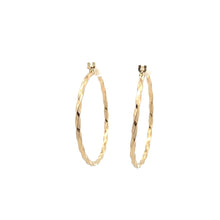 Load image into Gallery viewer, 18K Gold Earrings Hoops Spiral 1.71 grams - Rafant