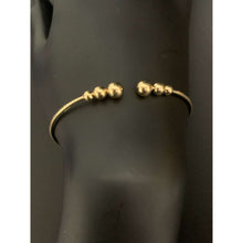 Load image into Gallery viewer, 18K Gold Bracelet Bangle Beads Cuff Design Size 7 inches 3.26 grams