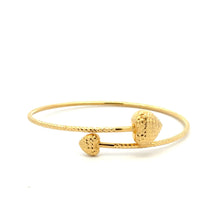 Load image into Gallery viewer, 18K Gold Bracelet Flexible Bangle Heart 3.60 grams Small S 6 - Rafant