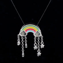 Load image into Gallery viewer, 925 Sterling Silver Charm Bead Rainbow Stars For Charm Bracelet Necklace - Rafant