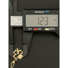 Load image into Gallery viewer, 18K Gold Necklace Rolo Chain 16 inches Four Clover Pendant - Rafant