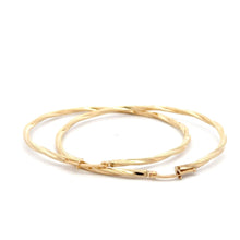 Load image into Gallery viewer, 18K Gold Earrings Hoops Spiral Extra Large 2.20 grams - Rafant