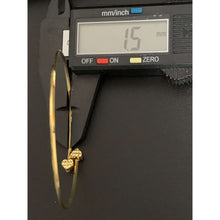 Load image into Gallery viewer, 18K Gold Bracelet Bangle Flexible Double Heart 2.28 grams 7.5 inches