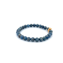 Load image into Gallery viewer, 18K Gold Money Bag Lucky Charm Beads Bracelet Gemstones Kyanite 6mm - Rafant
