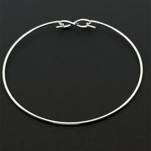 Load image into Gallery viewer, 925 Sterling Silver Interchangeable Hook Bangle, Modular, Infinity Connector, Build Your Own Custom Jewelry Base S6.5 - S7"
