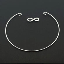 Load image into Gallery viewer, 925 Sterling Silver Interchangeable Hook Bangle, Modular, Infinity Connector, Build Your Own Custom Jewelry Base S6.5 - S7"