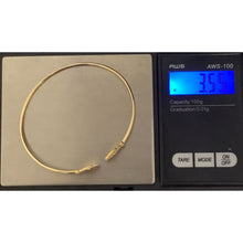 Load image into Gallery viewer, 18K Gold Bracelet Bangle Flower 3.55 grams Size 6.25 inches - Rafant