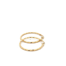 Load image into Gallery viewer, 18K Gold Earrings Hoops Loops Spiral 1.38 grams - Rafant