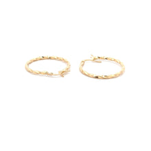 Load image into Gallery viewer, 18K Gold Earrings Hoops Spiral 1.19 grams - Rafant