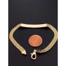 Load image into Gallery viewer, 18K Gold Bracelet Bar Size 7.25 inches 5.38 grams