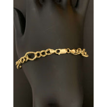 Load image into Gallery viewer, 18K Gold Bracelet Cable Link Chain 7.5 inches 3.79 grams