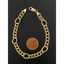 Load image into Gallery viewer, 18K Gold Bracelet Cable Link Chain 7.5 inches 3.79 grams