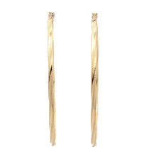 Load image into Gallery viewer, 18K Gold Earrings Hoops Spiral Extra Large 2.20 grams - Rafant
